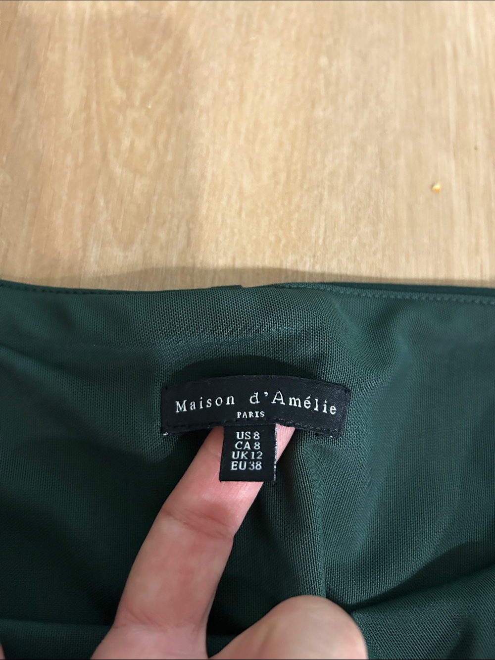 NWT - MAISON D’ AMÉLIE Ponte Pants in Forest Green - Picture 2 of 9